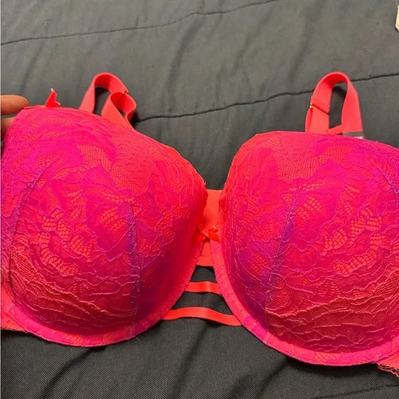 Cacique Vibrant Pink Lace Bra - Picture 6 of 6